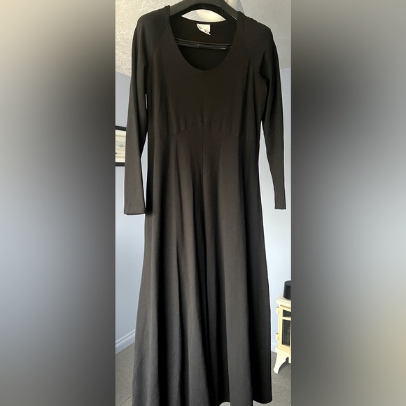 Ankle-length, stretch-knit fit and flare dress - Picture 1 of 2